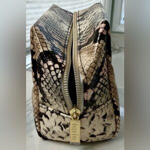 Tarte Snakeskin Print, Vegan Leather Cosmetic Bag NEW